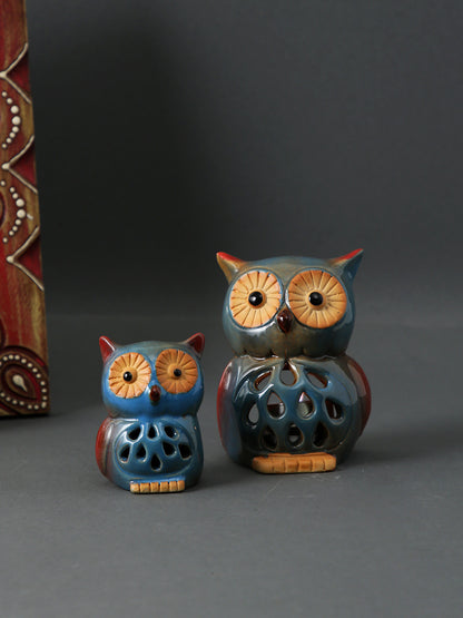 Set of 2 Owl shape Showpiece - Default Title (SHOWC22067)