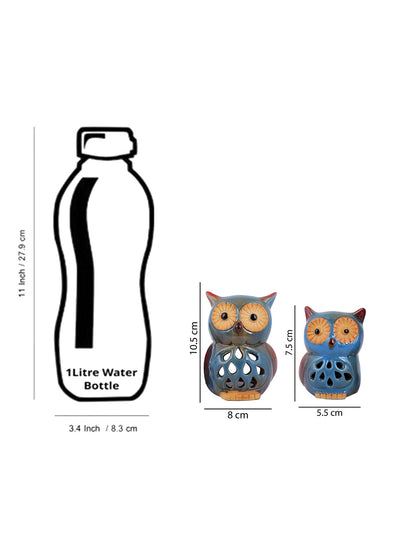 Set of 2 Owl shape Showpiece - Default Title (SHOWC22067)