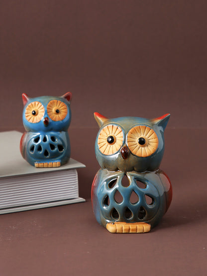 Set of 2 Owl shape Showpiece - Default Title (SHOWC22067)