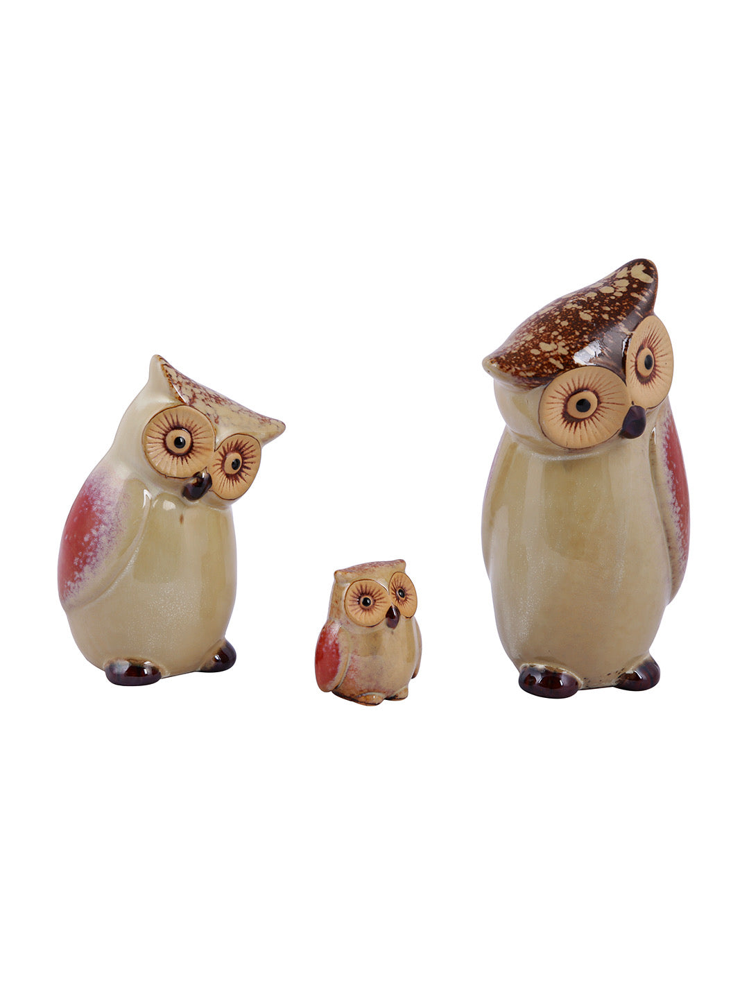 Elegant Look Owl Shape Ceramic Showpiece - Default Title (SHOWC22069_3)