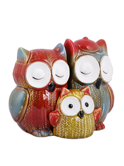 Set of 3 Owl Family Showpiece - Default Title (SHOWC22075_3)