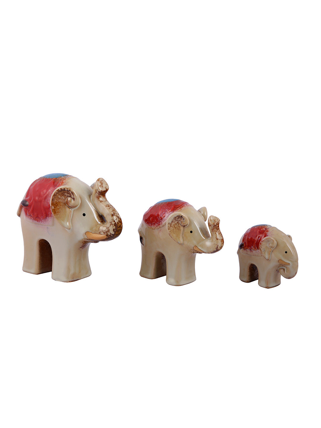 Set of 3 Small Elephant Statue - Default Title (SHOWC22084_3)