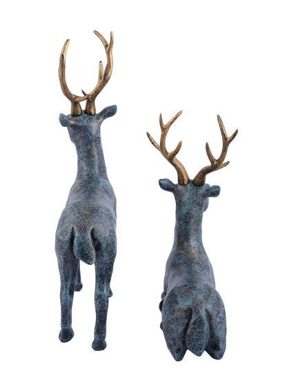 Set of 2 Ceramic Black Deer - Default Title (SHOWC22098_2)