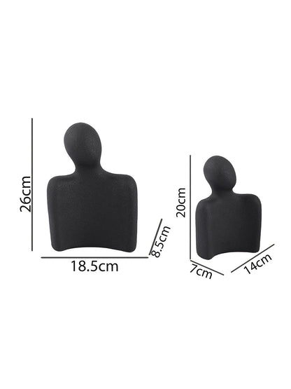 Modern Couple Statues Black Figurine - Default Title (SHOWC22468BL_2)