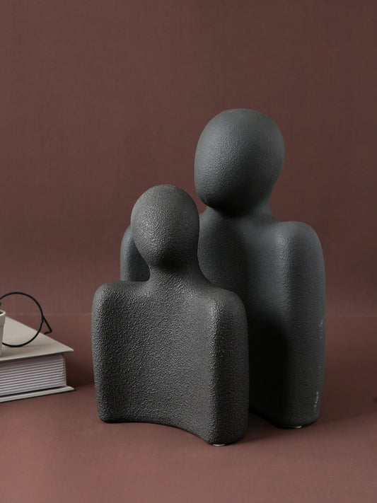 Modern Couple Statues Black Figurine - Default Title (SHOWC22468BL_2)