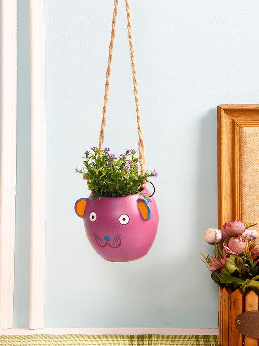 Pink Cat Hanging Planter - Default Title (TCCH2101)