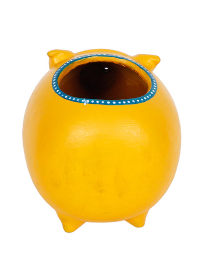 Yellow Pig Terracotta Planter - Default Title (TCCH2102)