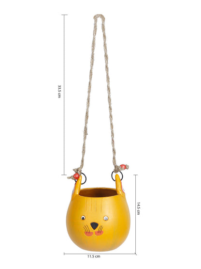 Yellow Kitty Terracotta Planter - Default Title (TCCH2104)