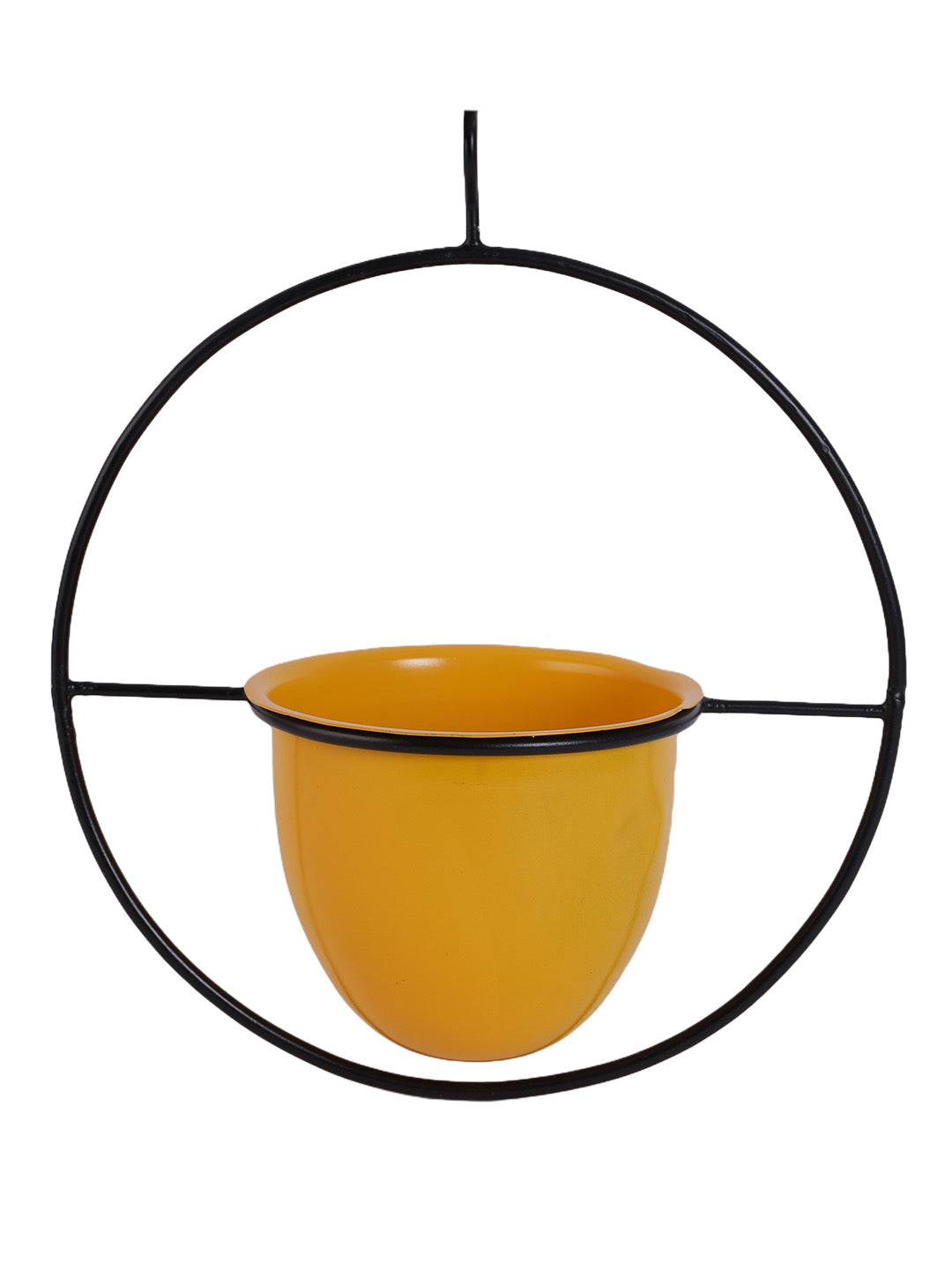 Circular Yellow Hanging metal Planter - Default Title (TCCH2106)