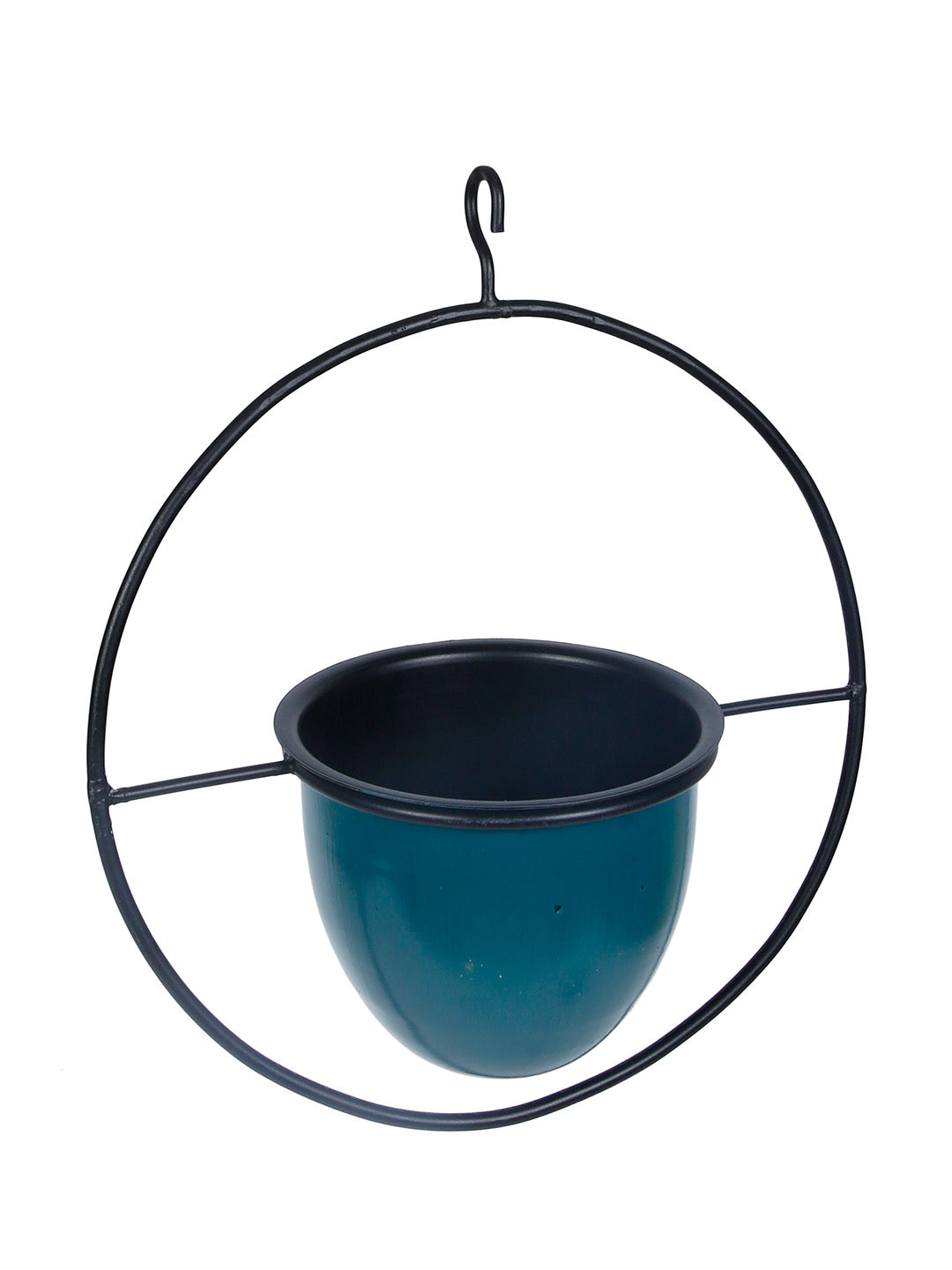 Circular Blue Hanging metal Planter - Default Title (TCCH2107)