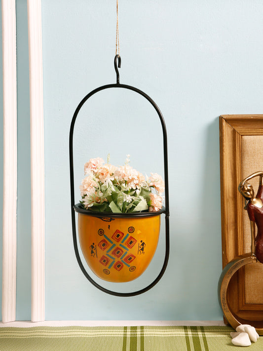 Circular Yellow Hanging Planter - Default Title (TCCH2108)