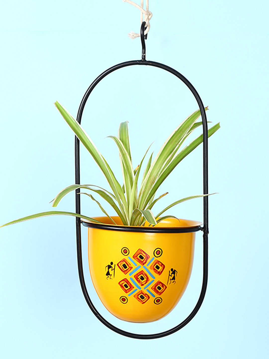Circular Yellow Hanging Planter - Default Title (TCCH2108)
