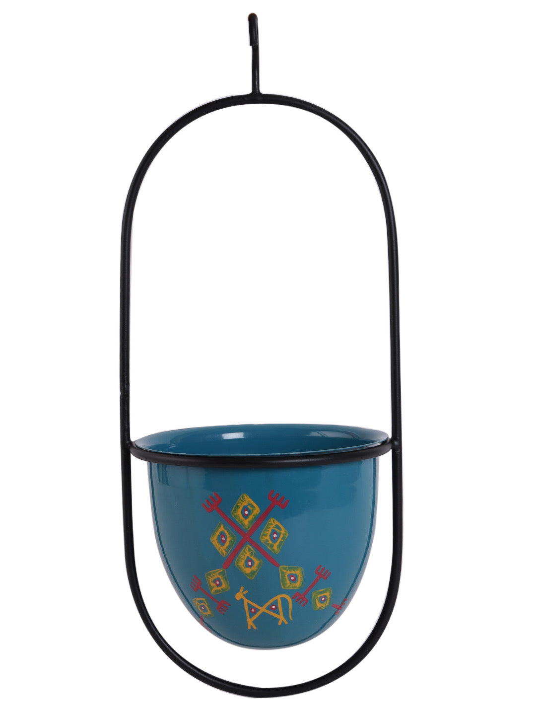 Oval shape Teal Hanging Planter - Default Title (TCCH2109)