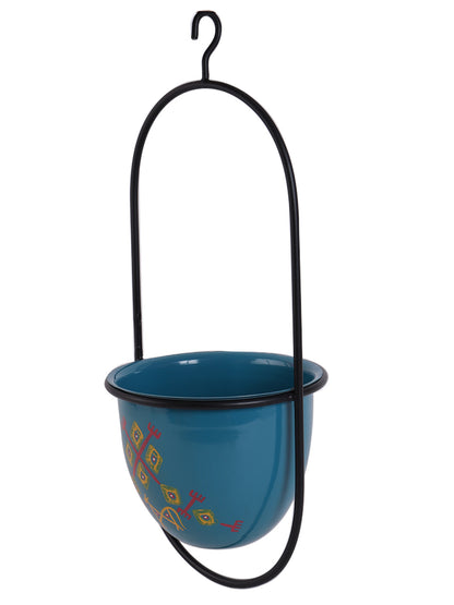 Oval shape Teal Hanging Planter - Default Title (TCCH2109)