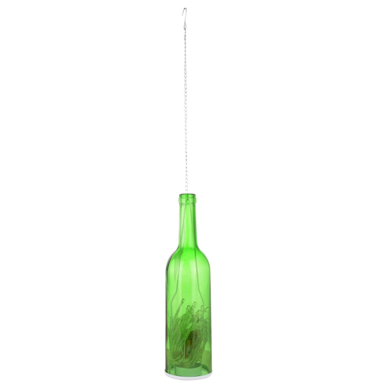 Transparent Bottle Style Hanging Tealight Holder - Default Title (TLT1515GR)