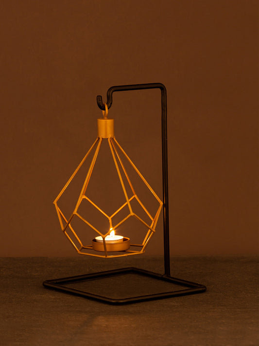 Black and Gold Handcrafted Hanging Tea Light Holder - Default Title (TLTM2005)