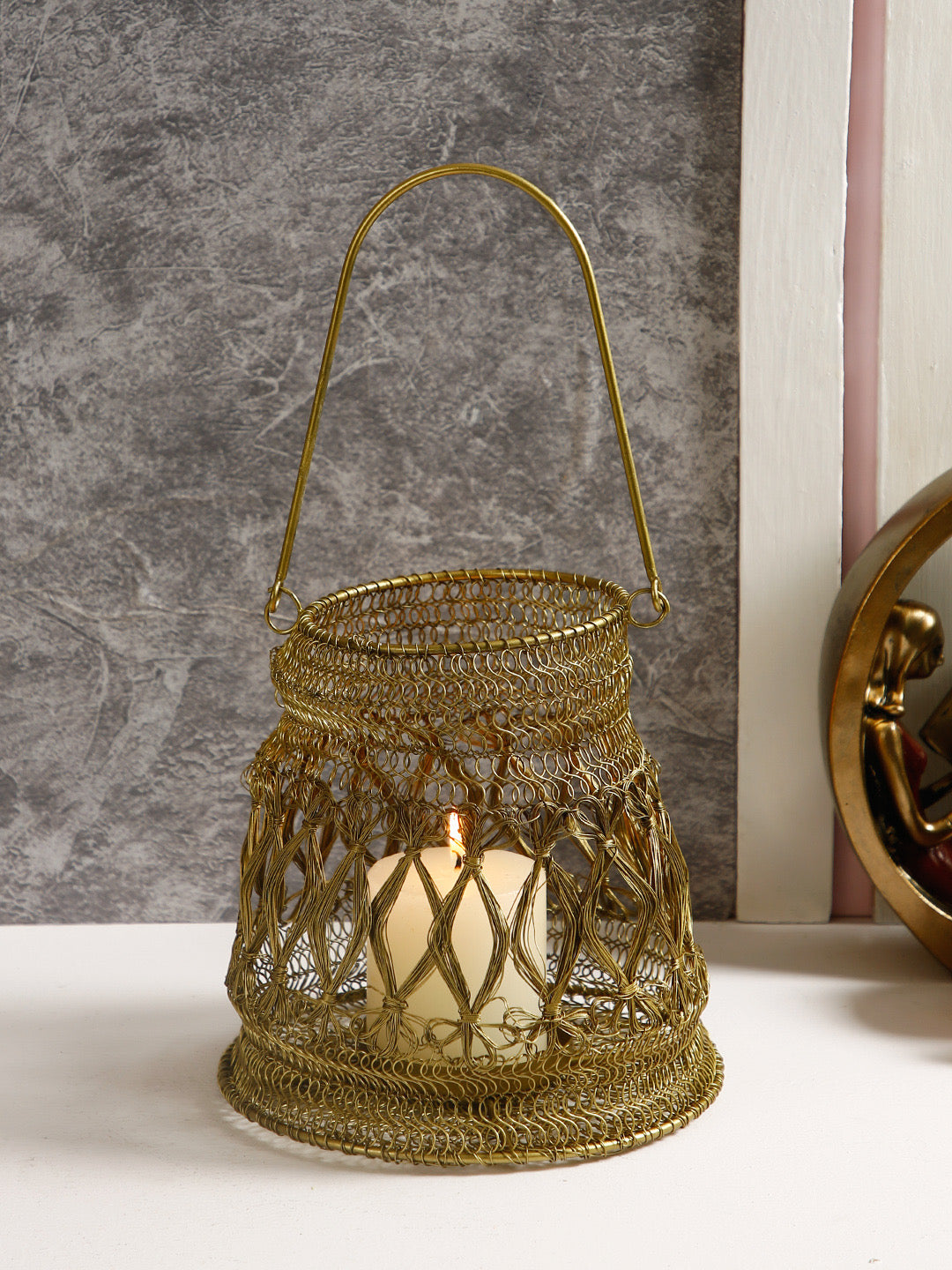 Handbraided Gold Brass Lantern - Default Title (TLTM2016)