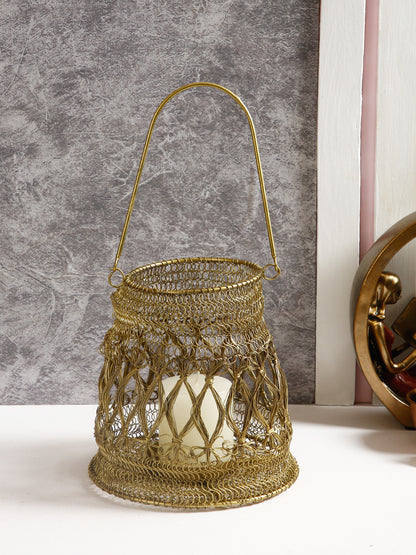 Handbraided Gold Brass Lantern - Default Title (TLTM2016)