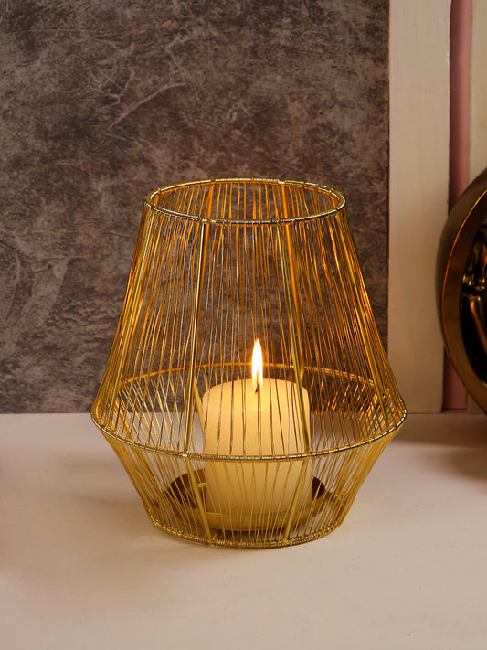 Metal Gold Candle Holder - Default Title (TLTM2106)