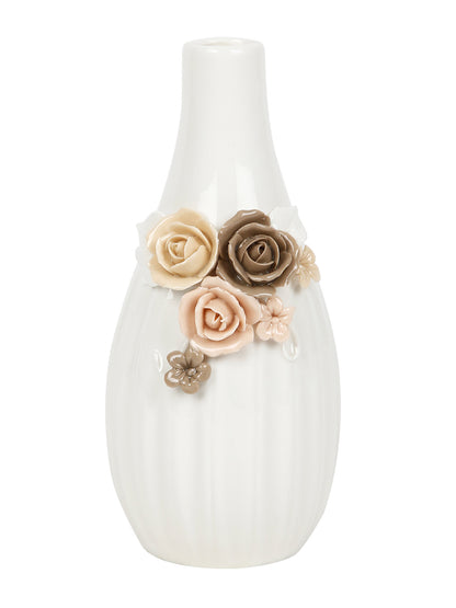 Ceramic White Flower Vase - Default Title (VAS18198A)