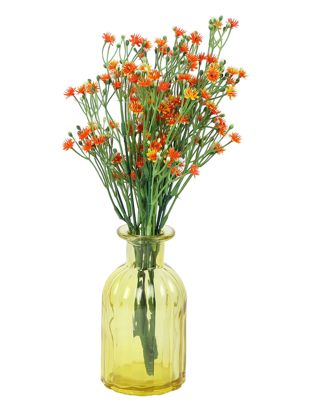 Unique Retro Design Yellow Transparent Vase - Default Title (VAS18240YE)
