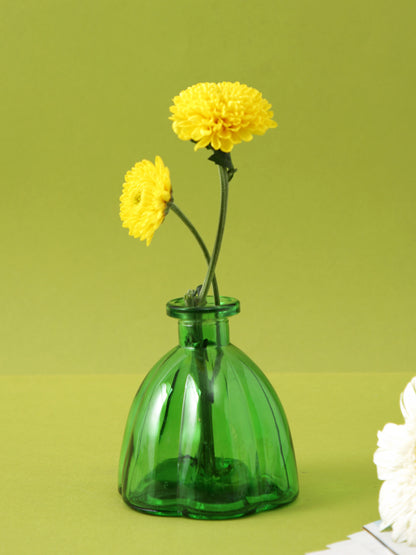 Oval Jar styled Tranparent Green Vase - Default Title (VAS18241GRE)