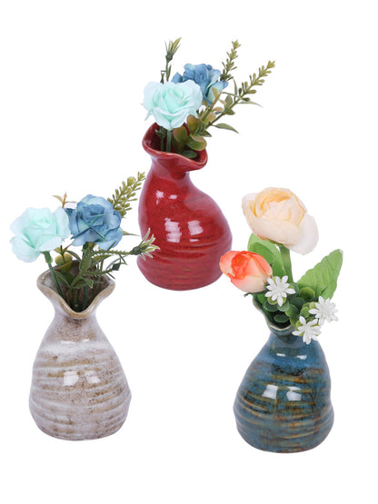 Set of Three Quirky Vases with Beak Like Mouths - Default Title (VAS1992_3)
