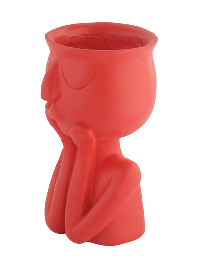 Red Coloured Human Figurine Flower Vase - Default Title (VAS2020190)