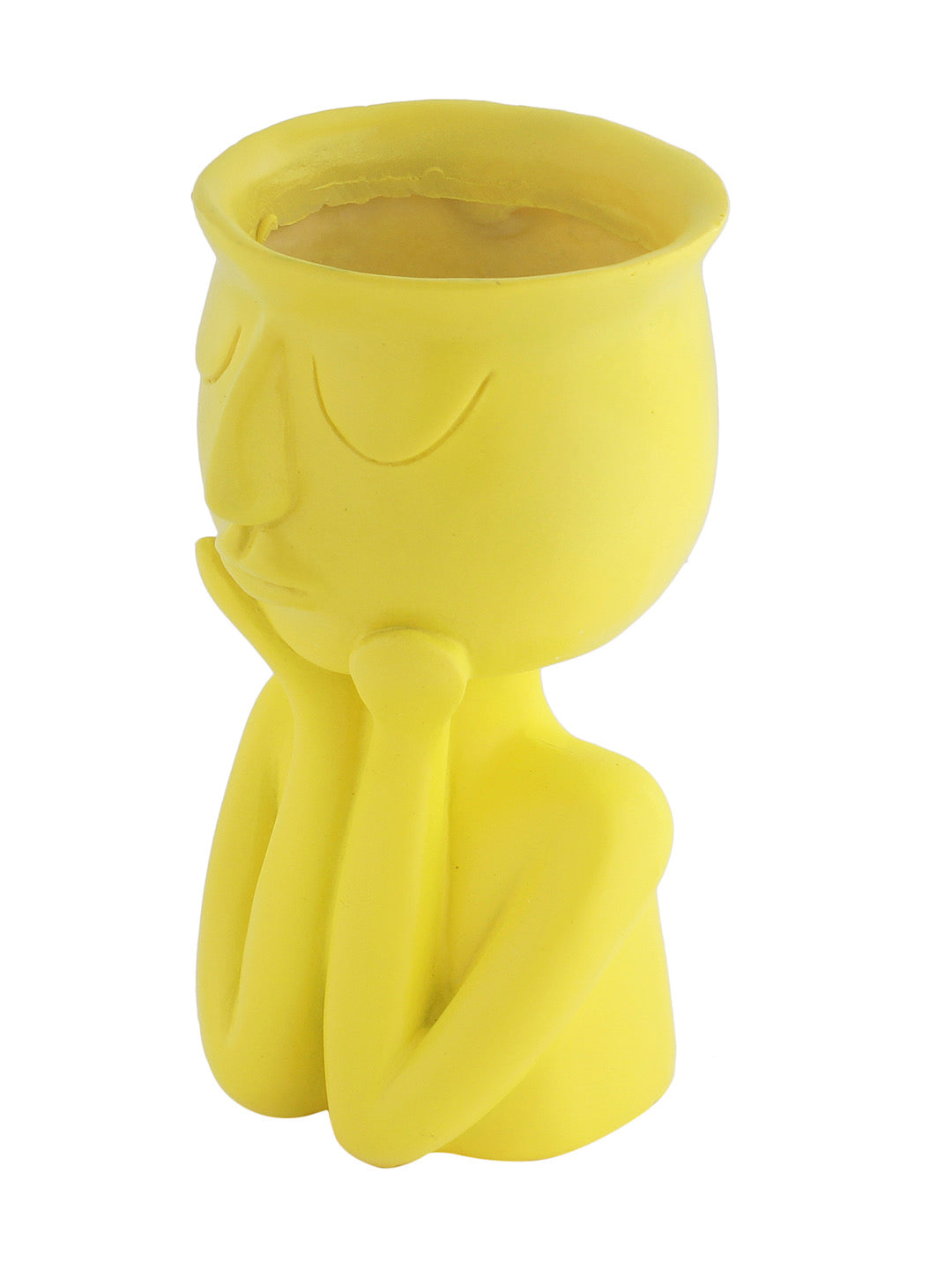 Yellow Coloured Human Figurine Flower Vase - Default Title (VAS2020191)