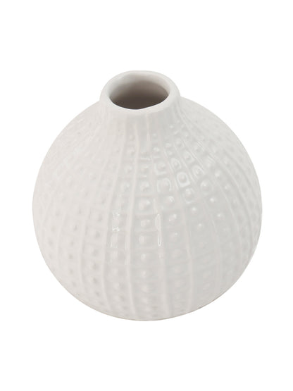 Handcrafted Ceramic Shiny White Flower Vase - Default Title (VAS20230WH)