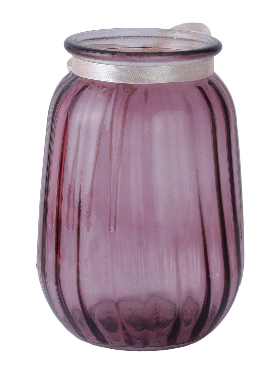 Wine Colour Glass Flower Vase - Default Title (VAS2025)