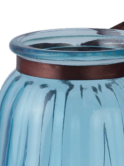 Blue Colour Glass Flower Vase - Default Title (VAS2026)