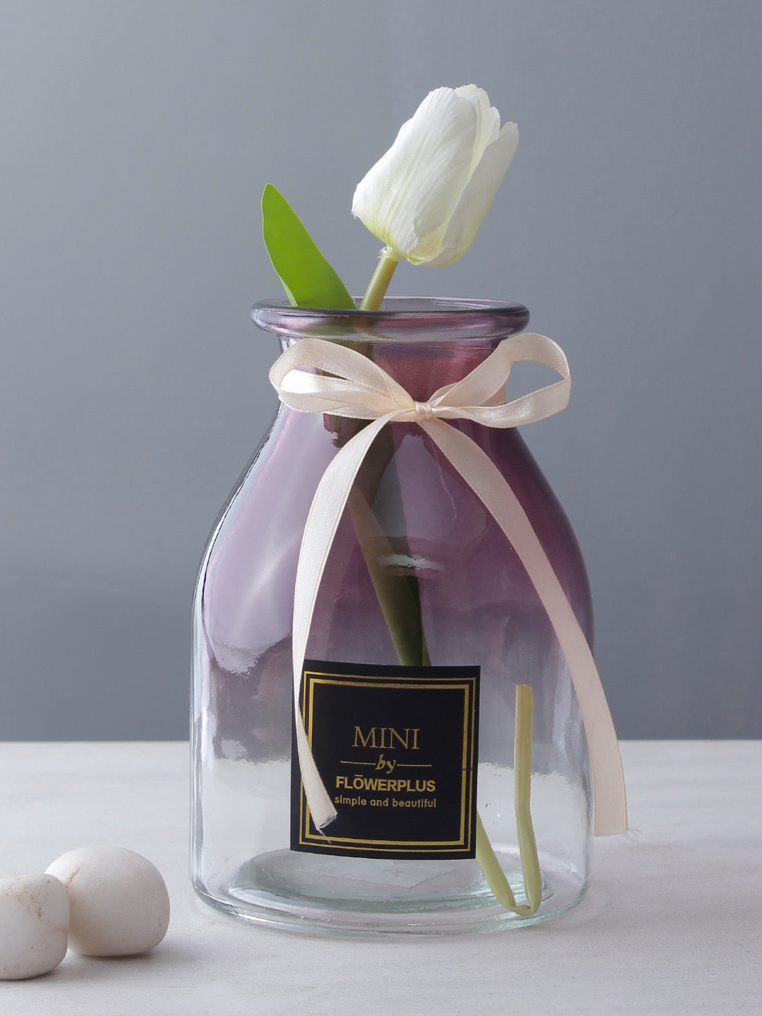 Shaded Wine colour Glass Flower Vase - Default Title (VAS2028)