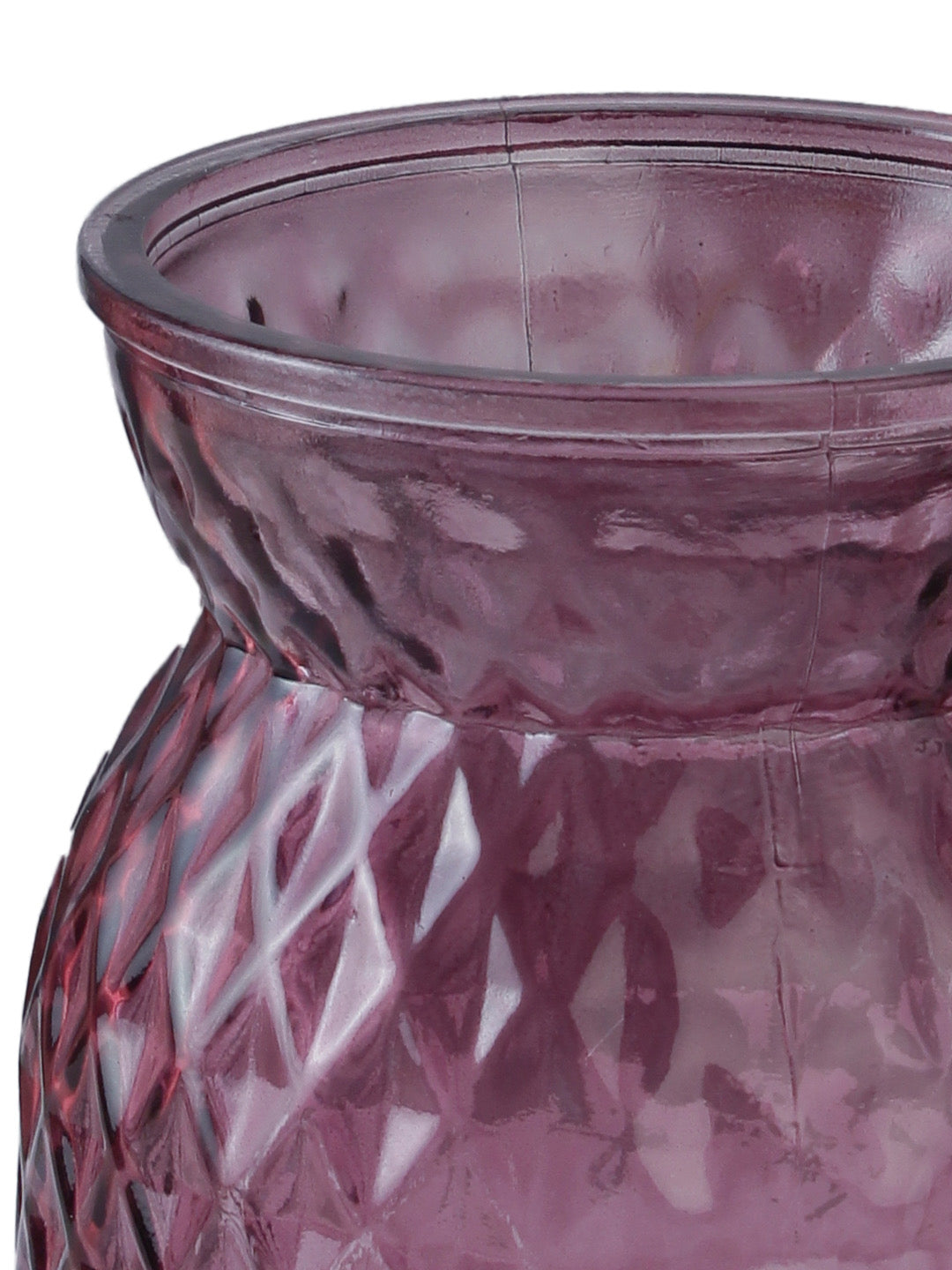 Self Design Wine Colour Glass Flower Vase - Default Title (VAS2030)