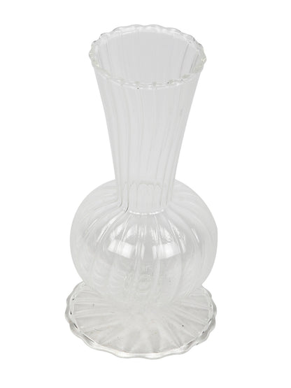 Textured transperant Glass Flower Vase - Default Title (VAS21010)