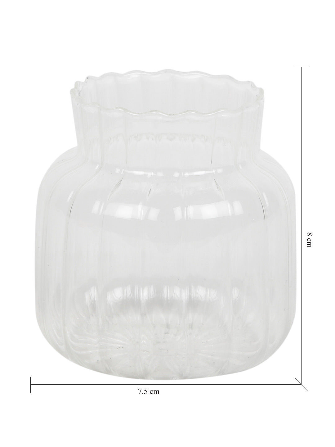 Transperant Glass Flower Bud Vase - Default Title (VAS21013)