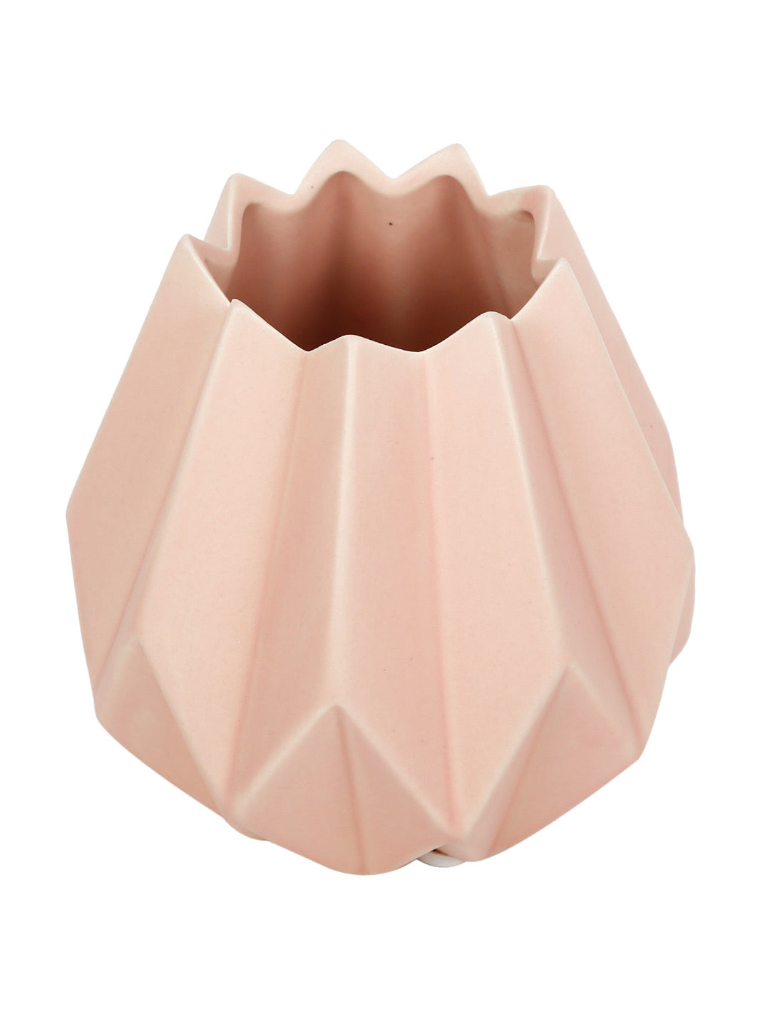 Asymmetrical Peach Ceramic Vase - Default Title (VAS21408)