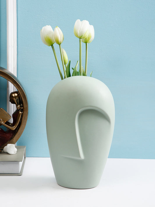 Designer White Flower Vase - Default Title (VAS21410)