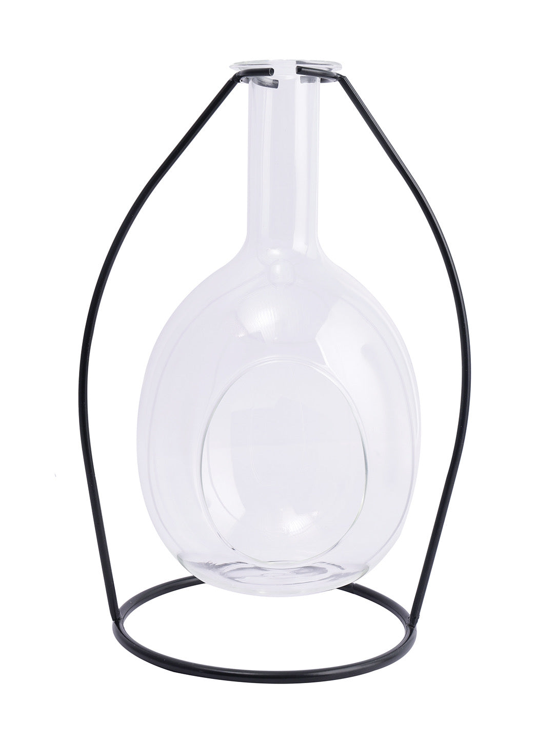 Transparent Glass Flower Vase - Default Title (VAS2185)