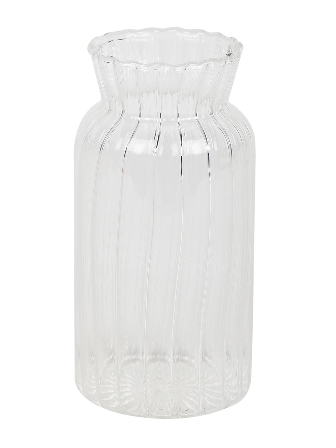 Textured Cylindrical Glass Vase - Default Title (VAS22012)