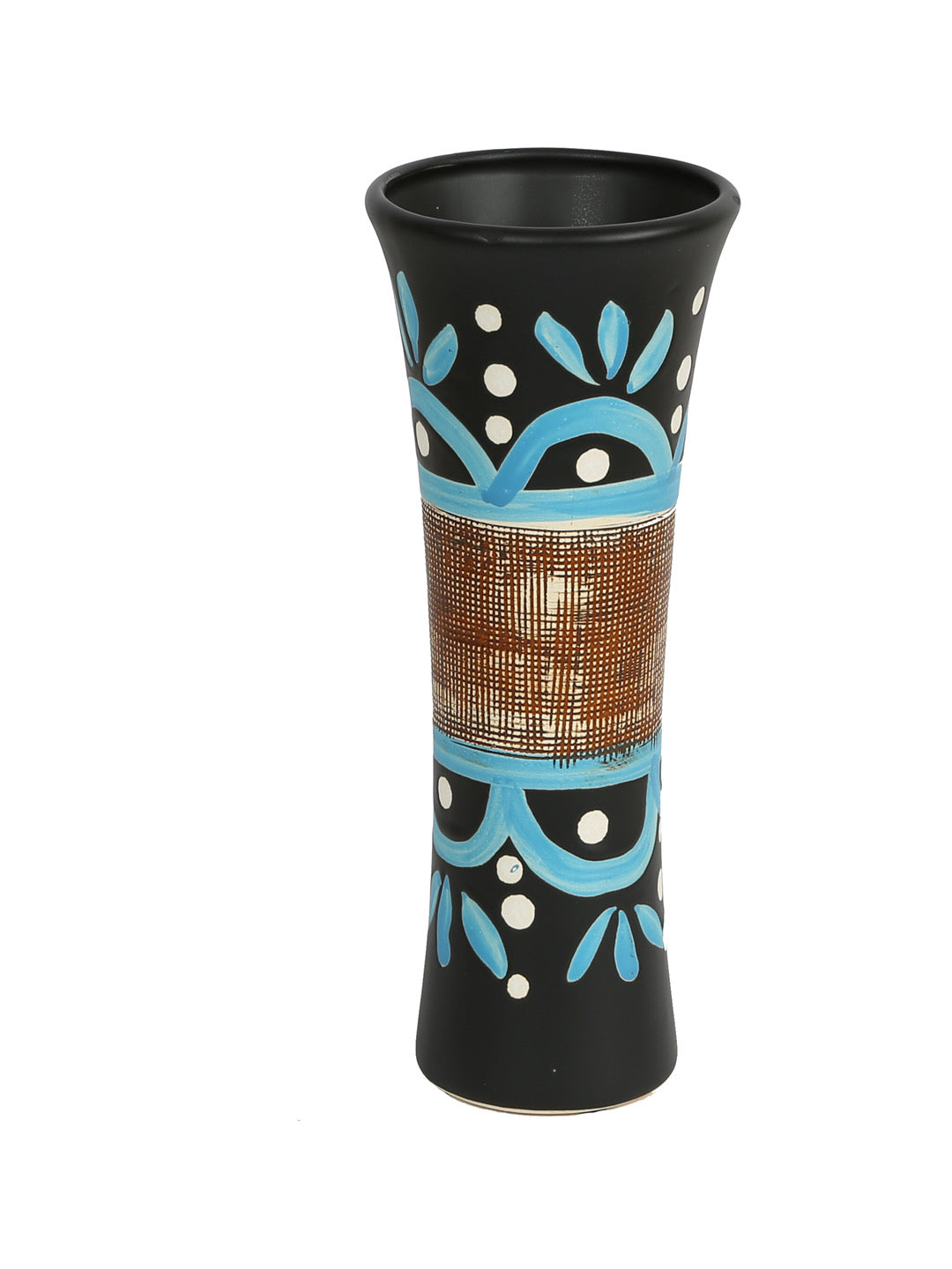 Hand Painted Textured Multicolor Ceramic Vase - Default Title (VAS22168)