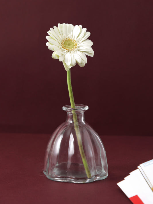 Oval Jar styled Tranparent Vase - Default Title (VAS22241GRA)