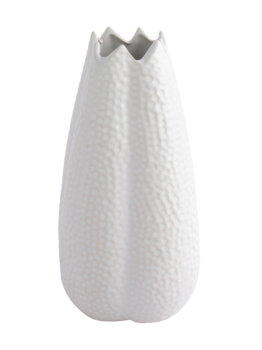 Ceramic White Vase - Default Title (VAS22387)