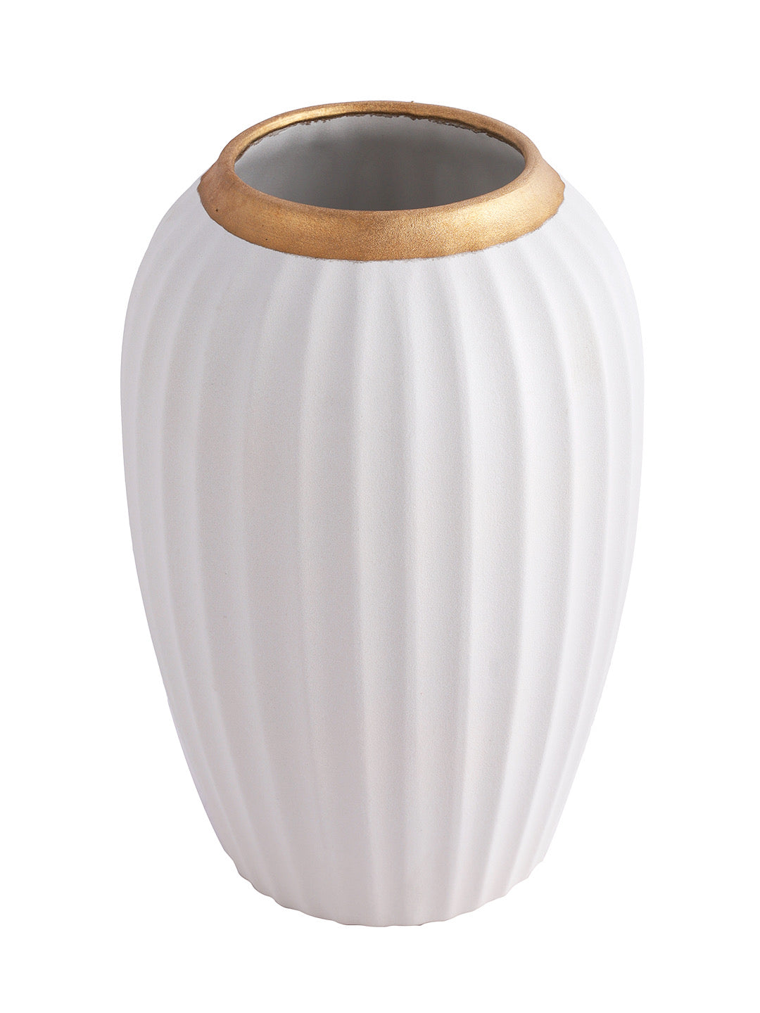 Ribbed Ceramic Vase - Default Title (VAS22396)