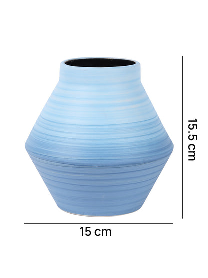 Aqua Traditional Design Flower Vase - Default Title (VAS22507)
