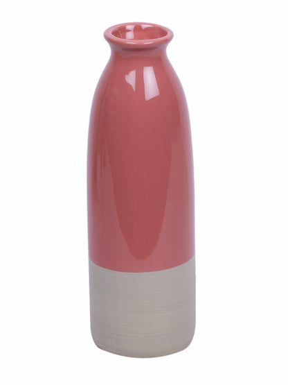 Bottle Designed Dual Tone Ceramic Vase - Default Title (VAS2284PI)