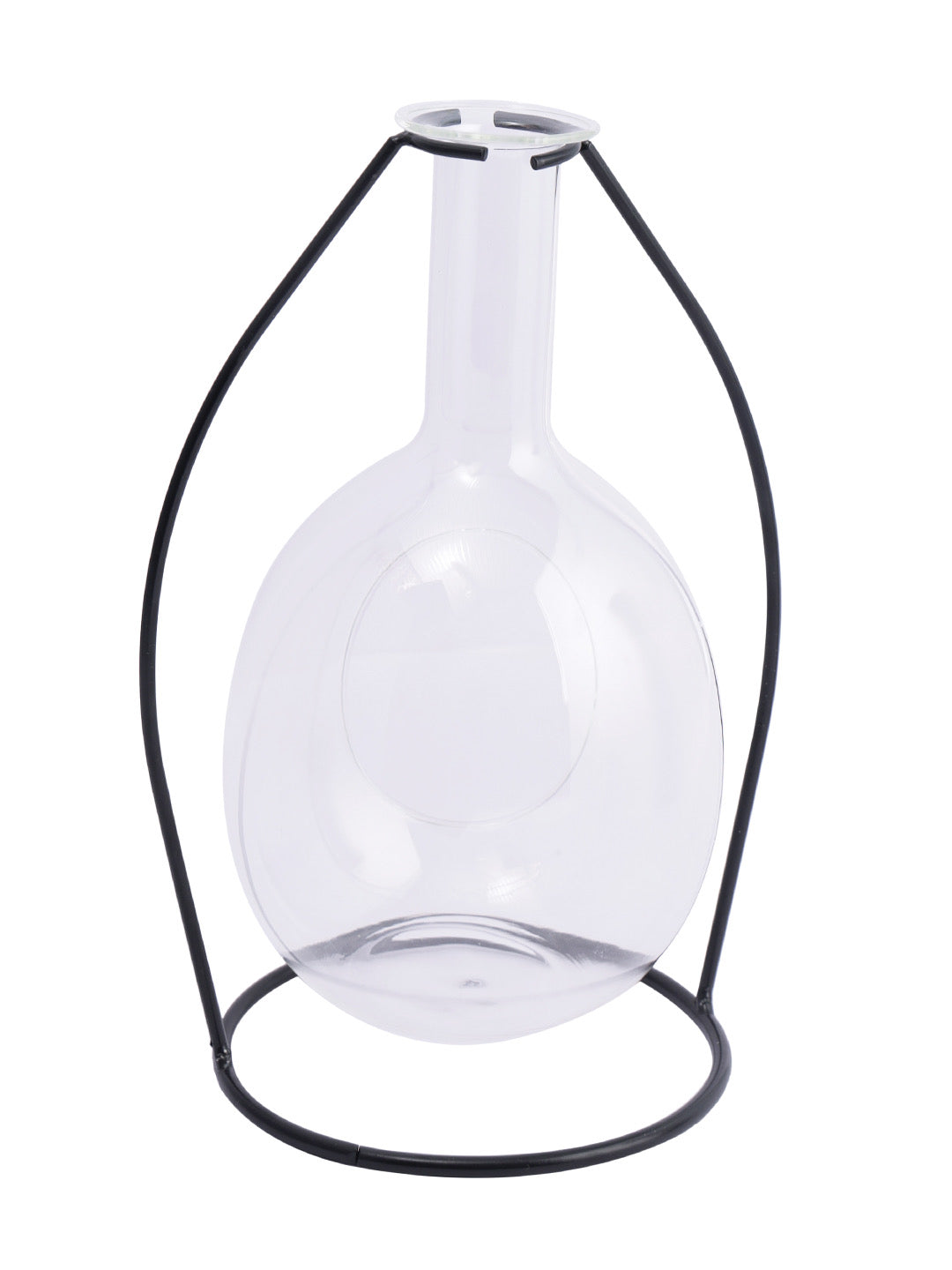 Transparent Glass Flower Vase - Default Title (VAS2285)