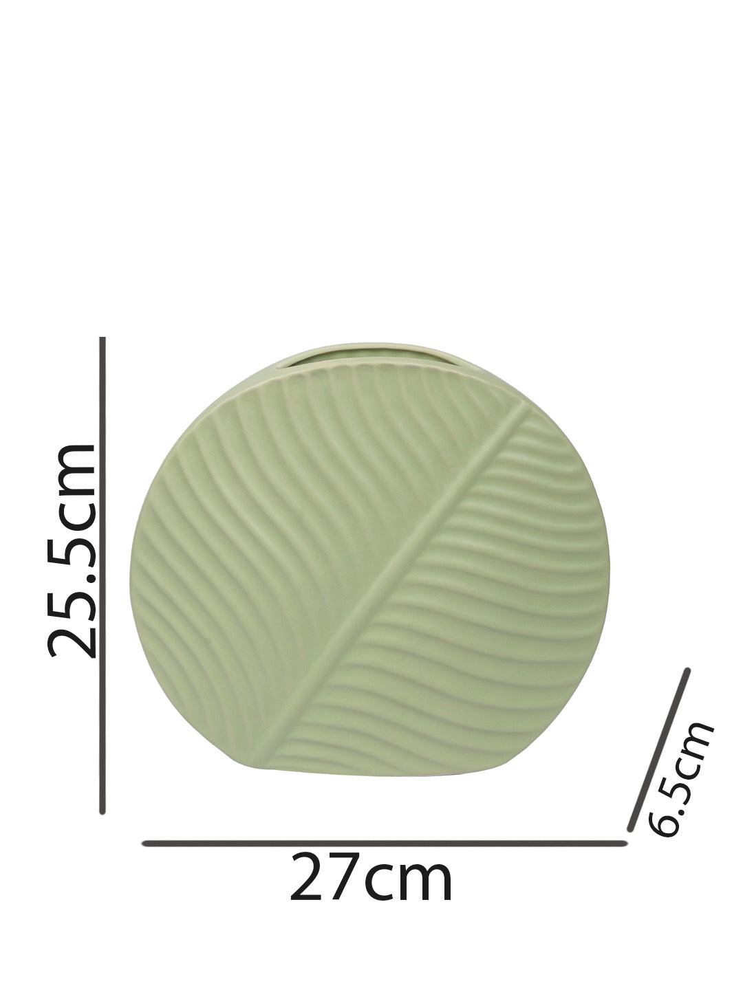 Set of 2 Leaf Pattern Ceramic Vase - Default Title (VASC22465_2)