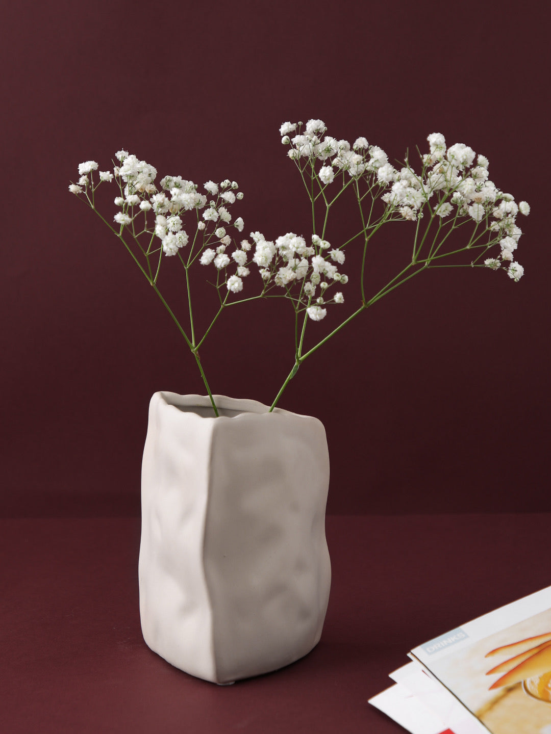 Wrinkled Ceramic Vase - Default Title (VASC22480)