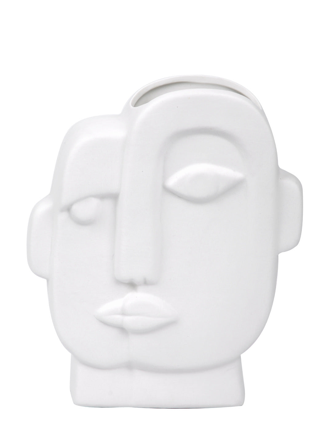 Face Like White Ceramic Vase - Default Title (VASC22481)